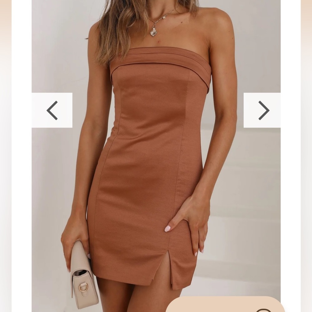 Billy J Sawyer Mini Dress Copper